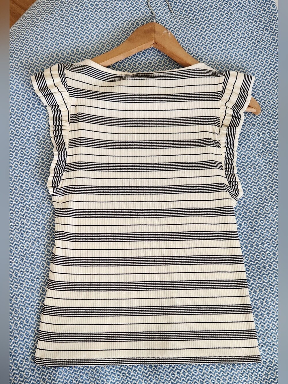 J. Crew Striped Ruffle Tank Top - Picture 5 of 10